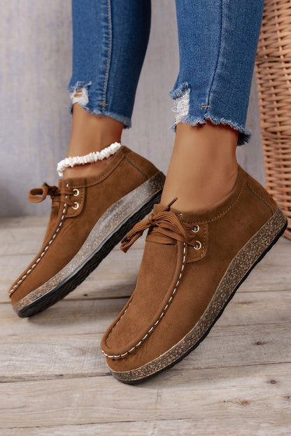 Threaded Pear Sutton Thick Sole Lace-up Casual Shoes