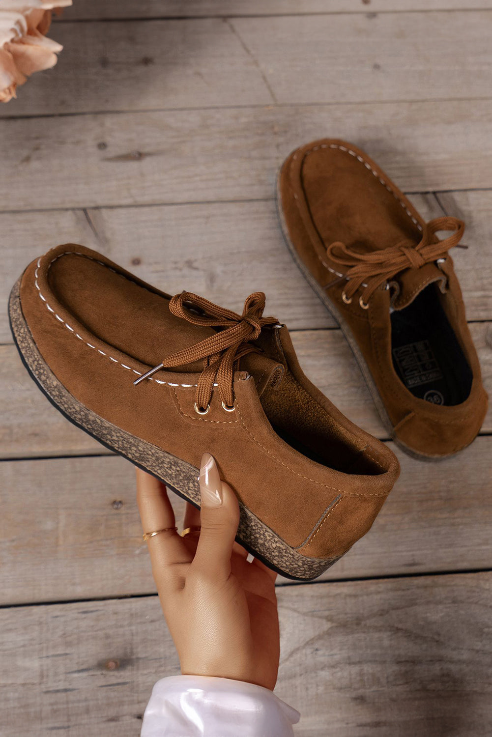 Threaded Pear Sutton Thick Sole Lace-up Casual Shoes