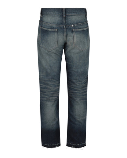 Givenchy Distressed Straight Fit 5 Pocket Jeans