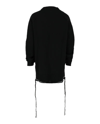 Givenchy Striped-Trim U-Lock Cardigan