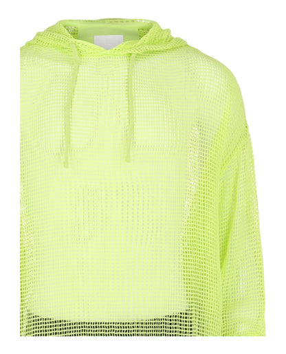 Givenchy Hooded Mesh Long Sleeve T-Shirt