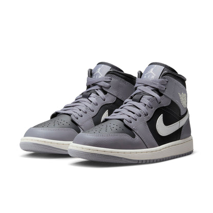 Air Jordan Women's Retro 1 Mid 'Cement Grey' W Sneakers