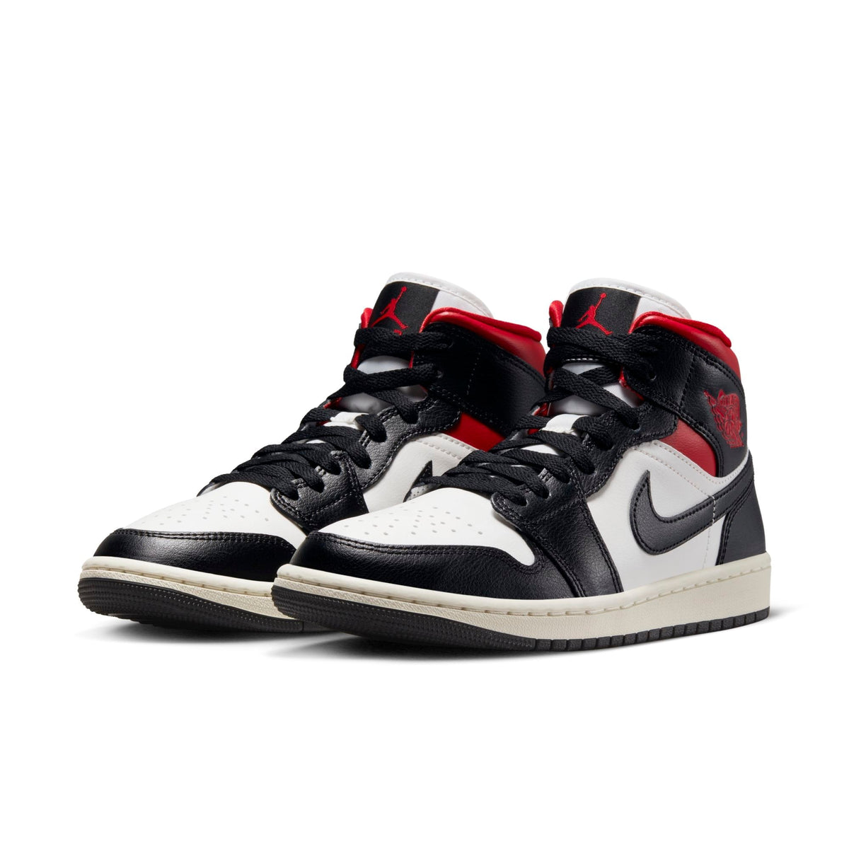 Air Jordan Women's Retro 1 Mid 'Gym Red Panda' Sneakers