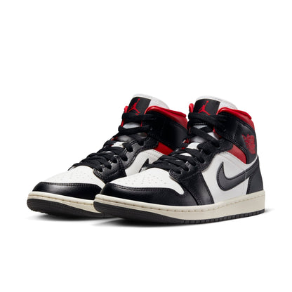 Air Jordan Women's Retro 1 Mid 'Gym Red Panda' Sneakers