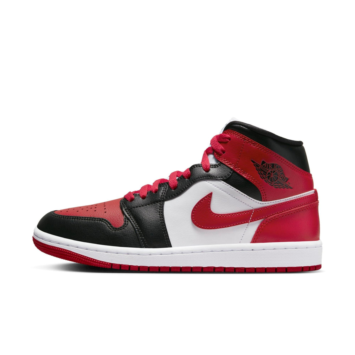 Air Jordan Women's Retro 1 Mid 'Alternate Bred Toe' Sneakers