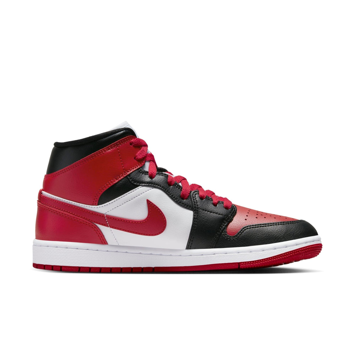 Air Jordan Women's Retro 1 Mid 'Alternate Bred Toe' Sneakers