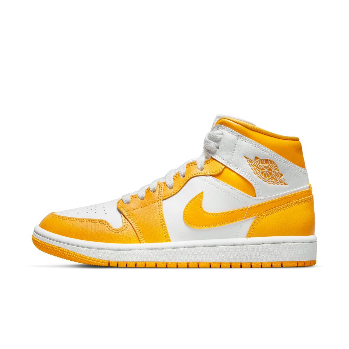 Air Jordan Women's Retro 1 Mid W 'White University Gold' Sneakers