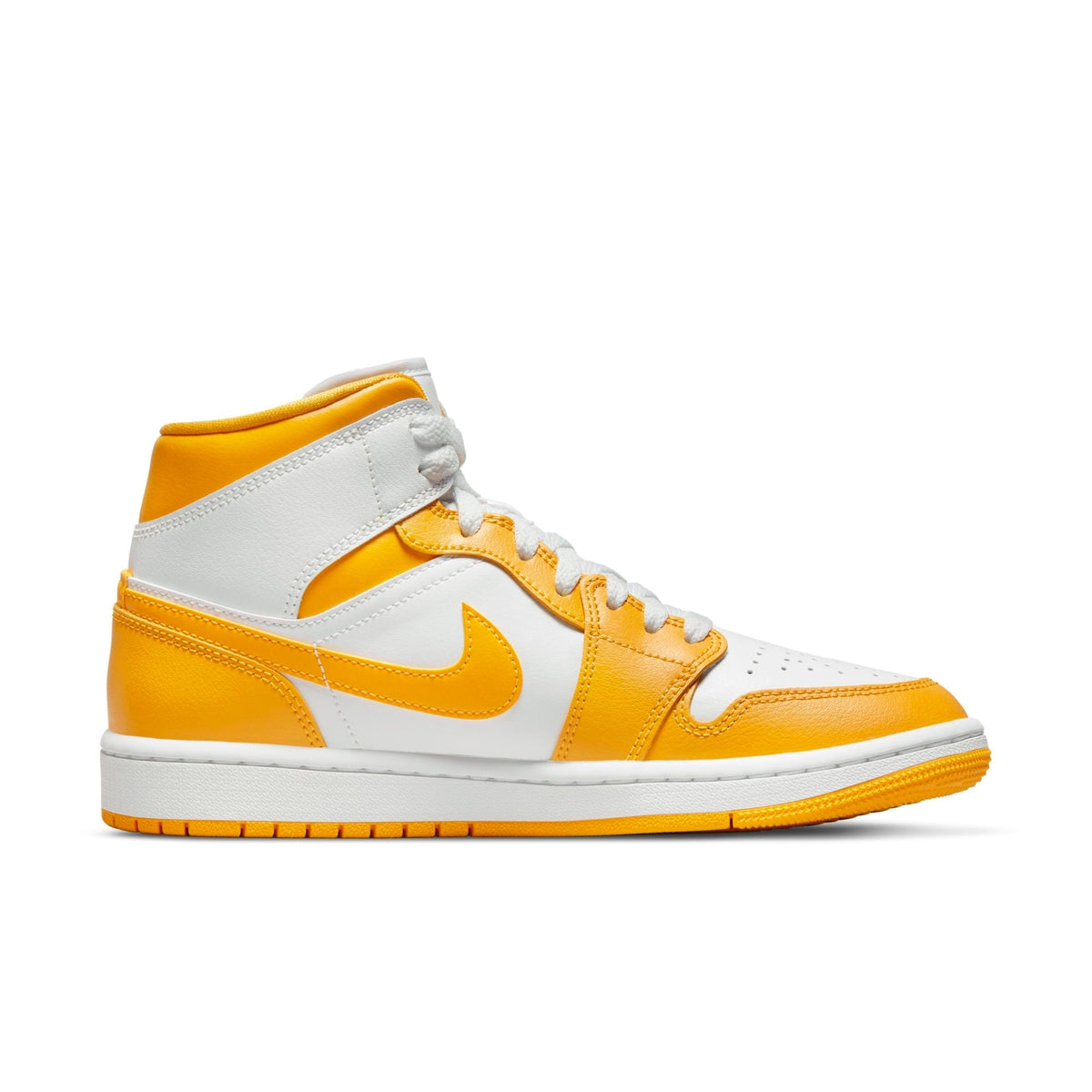 Air Jordan Women's Retro 1 Mid W 'White University Gold' Sneakers