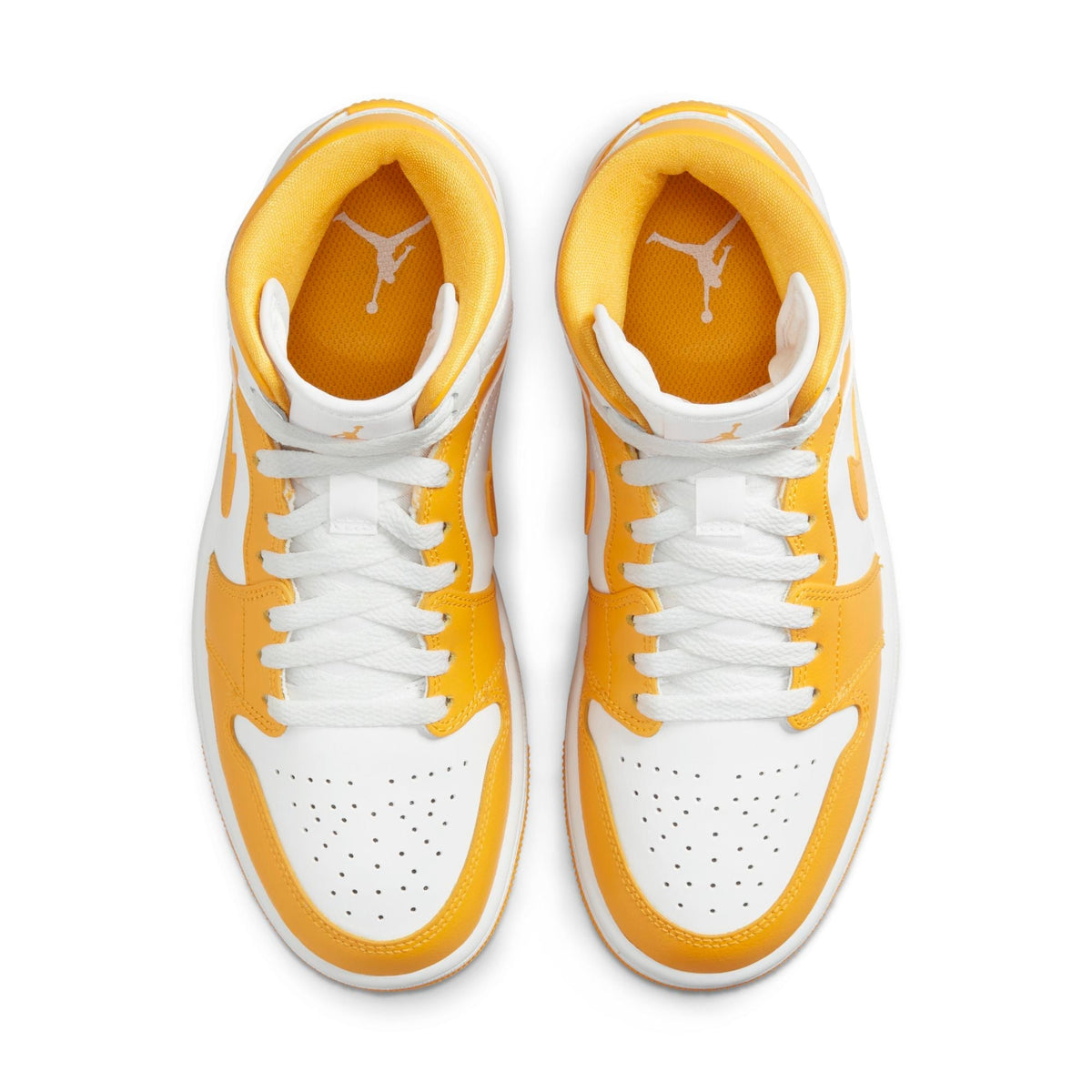 Air Jordan Women's Retro 1 Mid W 'White University Gold' Sneakers