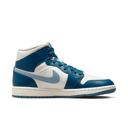 Air Jordan Women's Retro 1 Mid 'French Blue' Sneakers