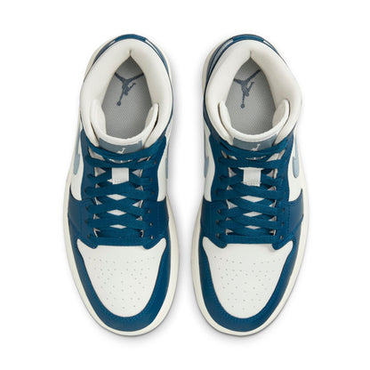 Air Jordan Women's Retro 1 Mid 'French Blue' Sneakers