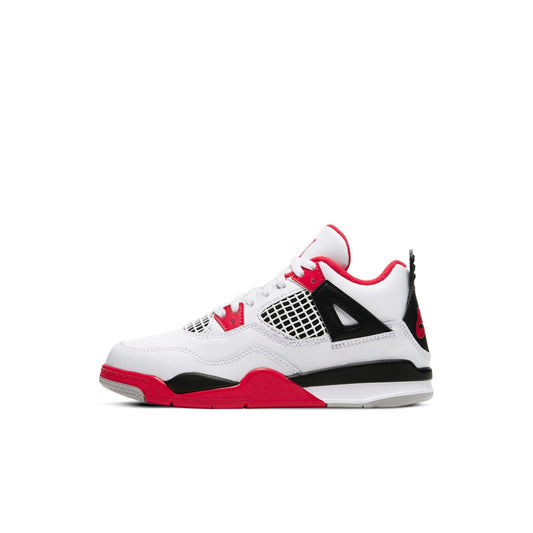 Air Jordan Preschool Retro 4 'Fire Red 2020 Ps' Sneakers