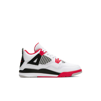 Air Jordan Preschool Retro 4 'Fire Red 2020 Ps' Sneakers