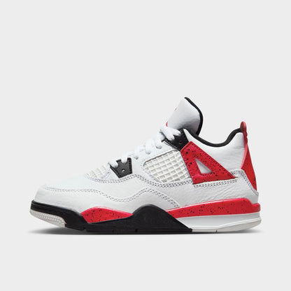 Air Jordan Preschool Retro 4 'Red Cement' Ps Sneakers