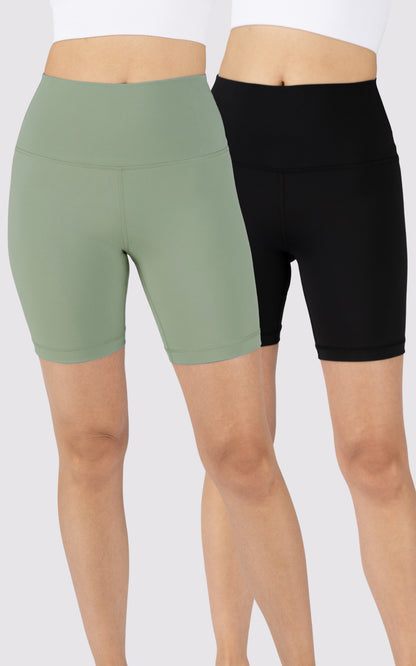 90 Degree by Reflex 2 PK Lux Super Hi Rise 7" Classic Biker Short