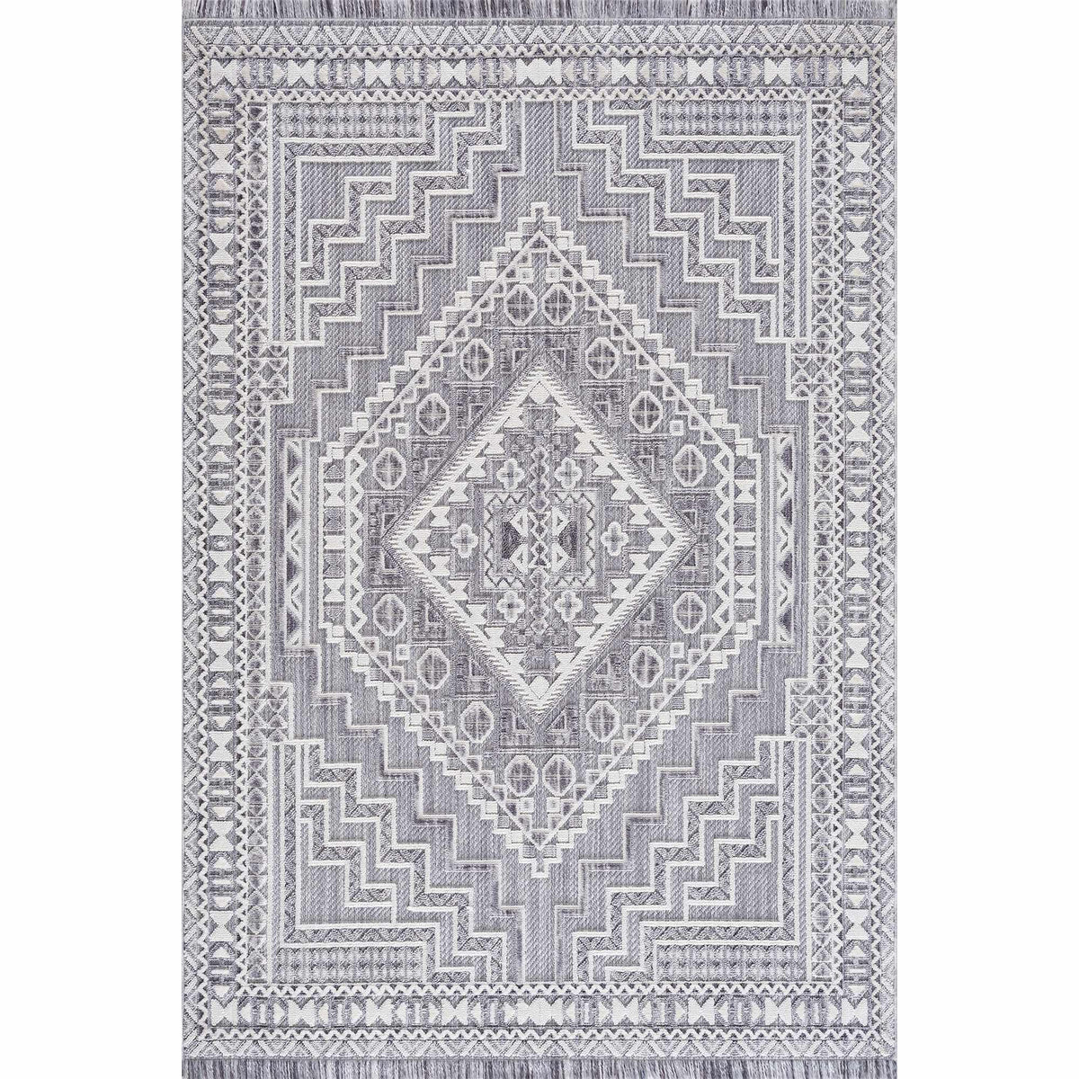 Alya 3D Saxony with Fringes Area Rug - Clearance