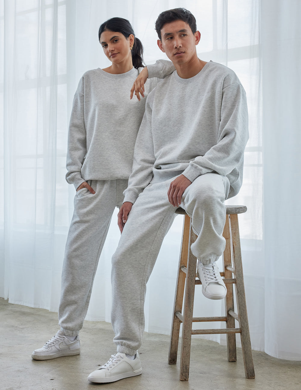 Elevated Faith Basics Cloud Grey Unisex Crewneck
