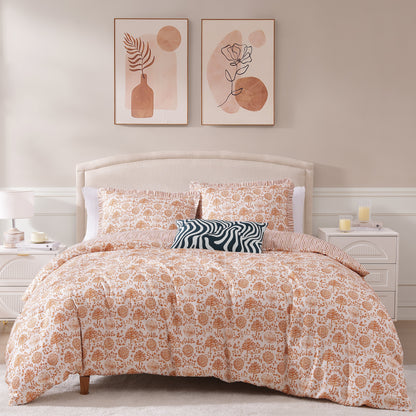 BebeTeen Clay Trees Reversible Comforter Set