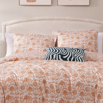 BebeTeen Clay Trees Reversible Comforter Set
