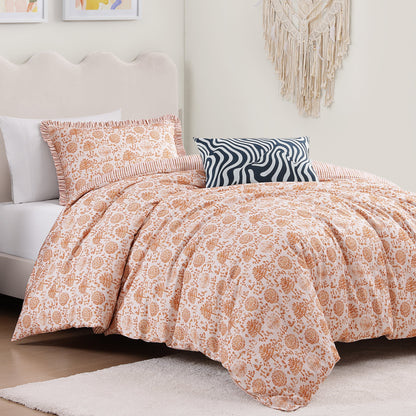 BebeTeen Clay Trees Reversible Comforter Set