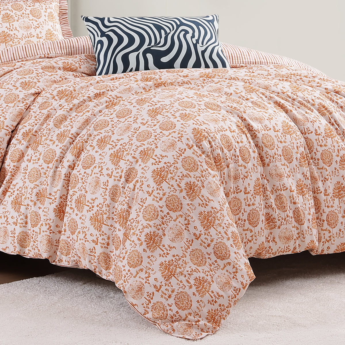 BebeTeen Clay Trees Reversible Comforter Set