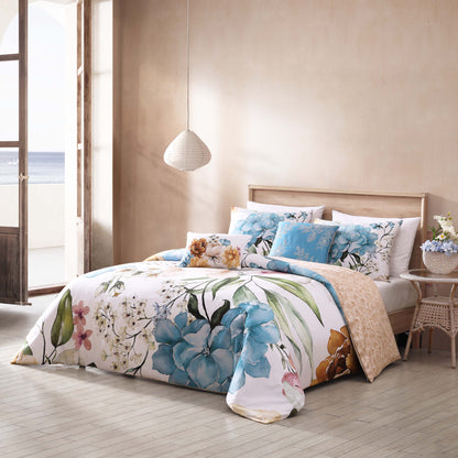 Bebejan Maia Blue 5 Piece Reversible Comforter Set