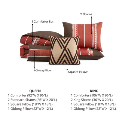 Bebejan Terra Spice 5 Piece Reversible Comforter Set