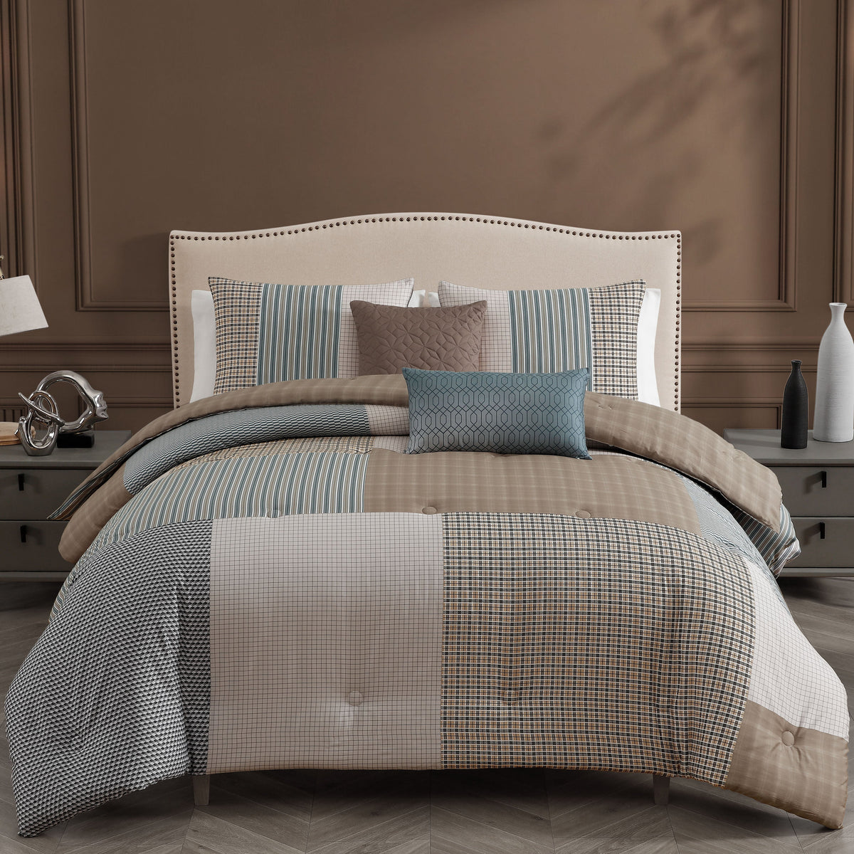Bebejan Tranquil Patch 5 Piece Reversible Comforter Set