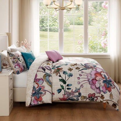 Bebejan Watercolor Jacobean 5 Piece Reversible Comforter Set