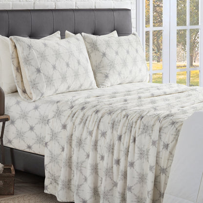 Elegant Comfort 4-Piece Holiday Christmas Velvet Plush Flannel Sheet Set