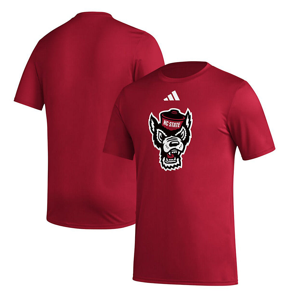 adidas Men's Ncaa Wolfpack Primary Logo Pre-Game T-Shirt