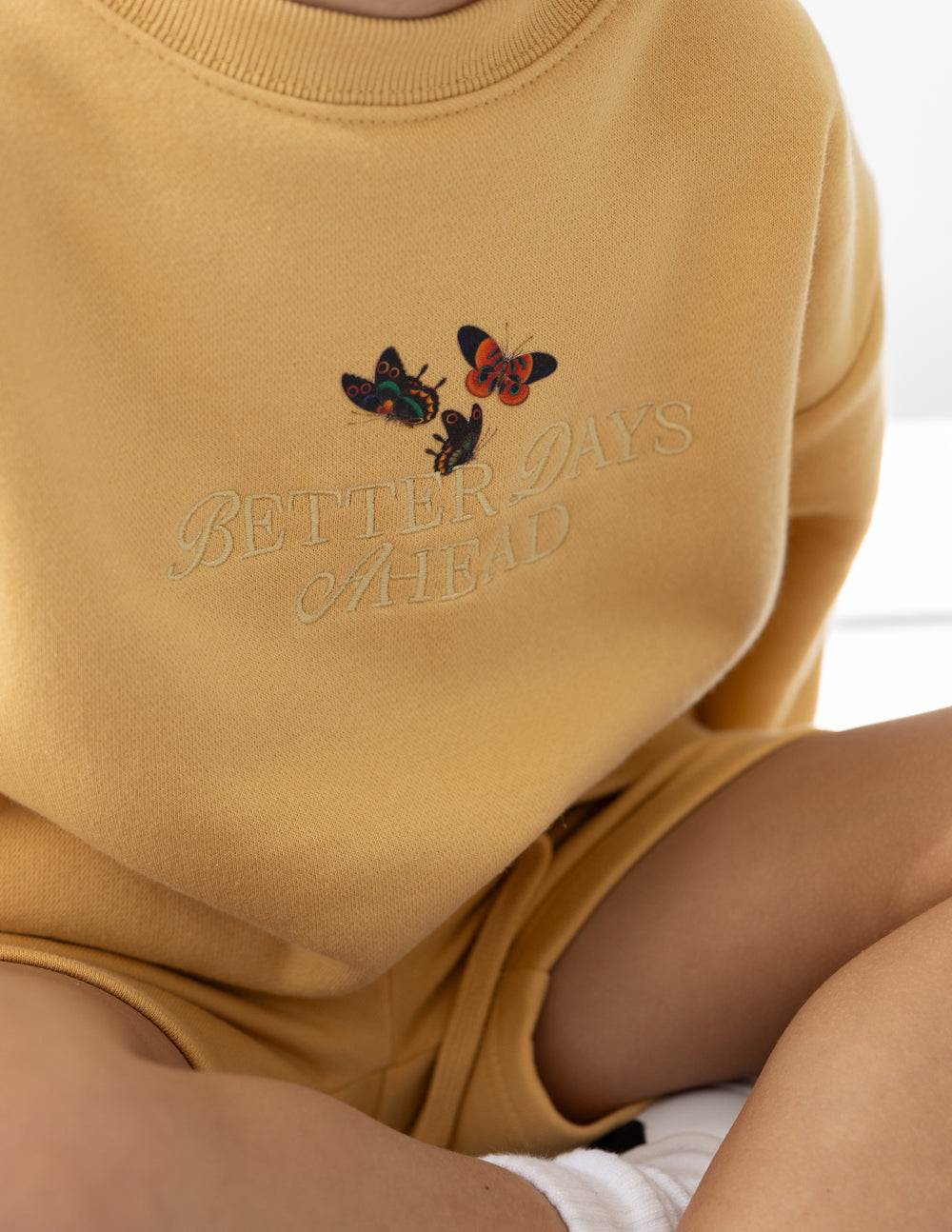 Elevated Faith Better Days Butterfly Kids Crewneck