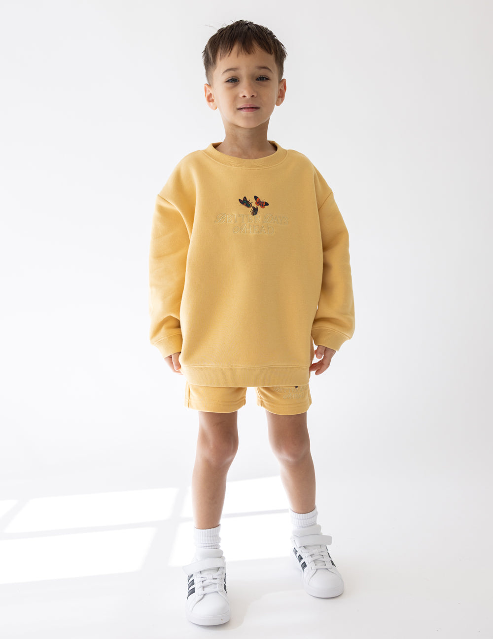 Elevated Faith Better Days Butterfly Kids Crewneck
