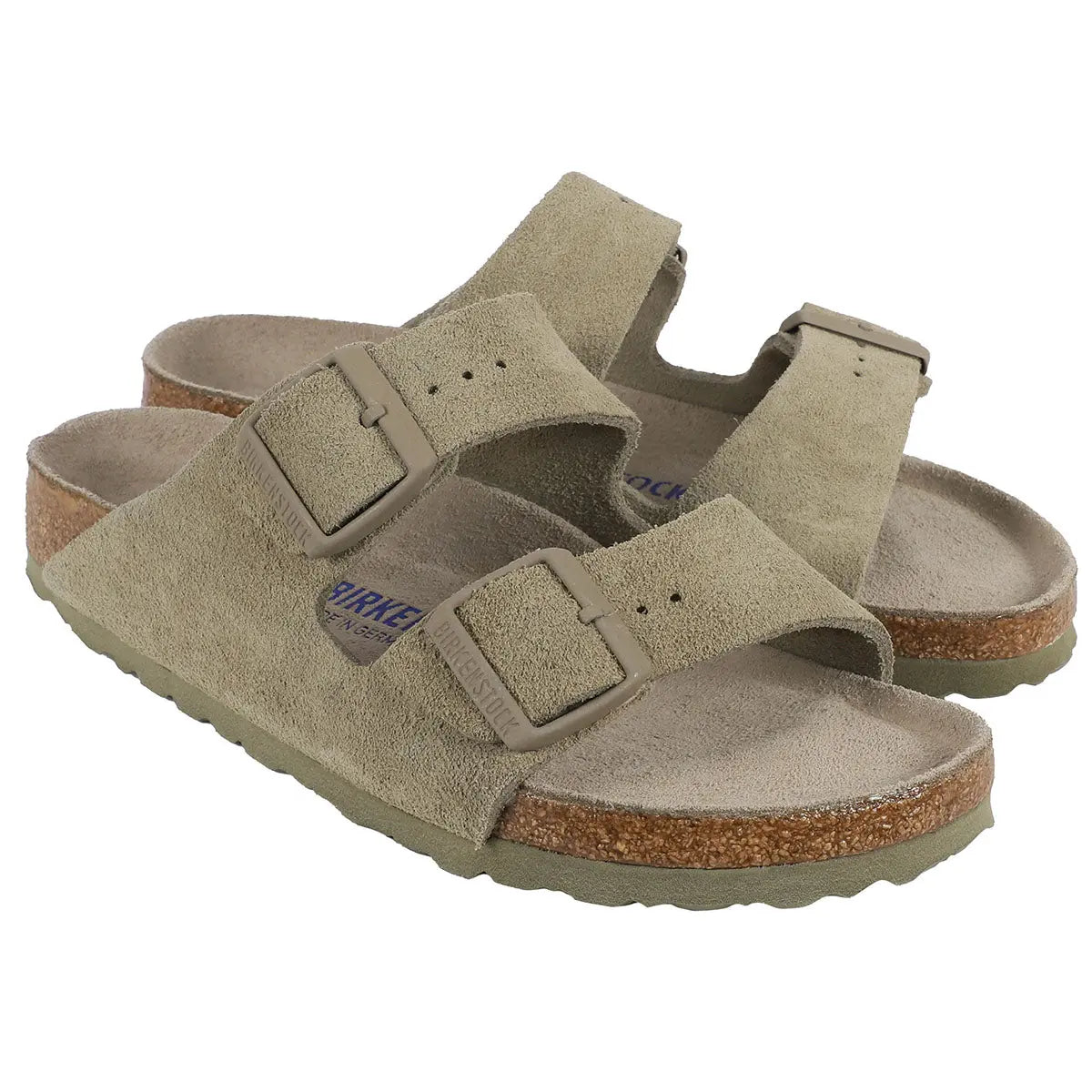 Birkenstock Arizona Soft Footbed Leather Suede Sandals