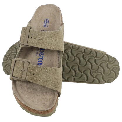 Birkenstock Arizona Soft Footbed Leather Suede Sandals