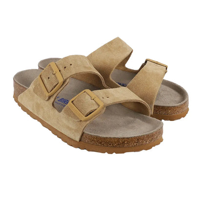 Birkenstock Arizona Soft Footbed Leather Suede Sandals