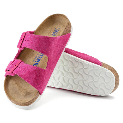 Birkenstock Arizona Soft Footbed Leather Suede Sandals