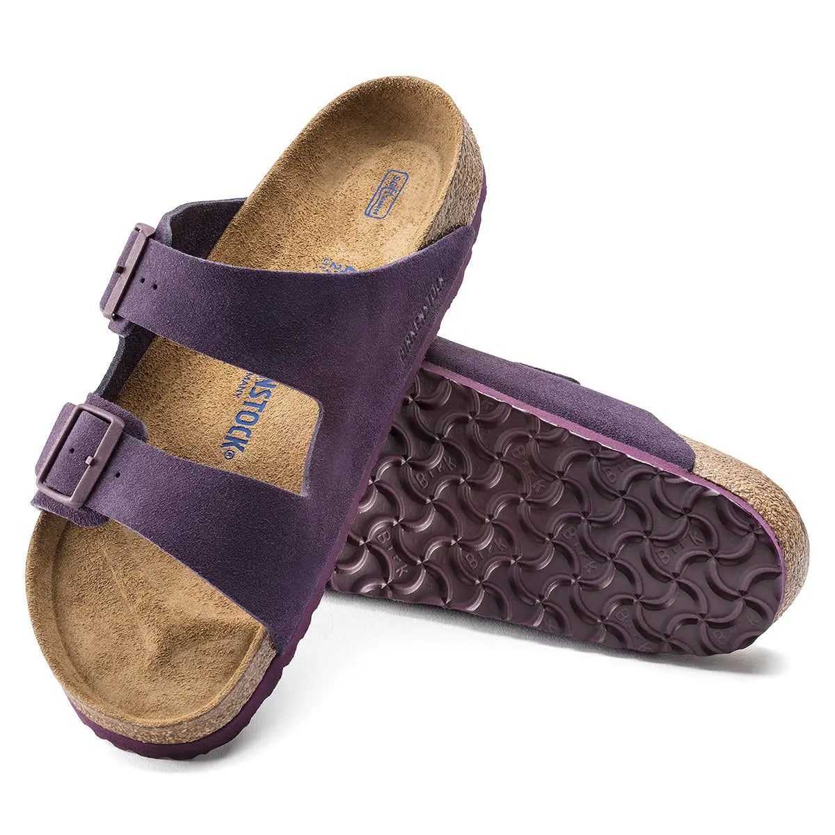 Birkenstock Arizona Soft Footbed Leather Suede Sandals