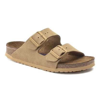 Birkenstock Arizona Soft Footbed Leather Suede Sandals