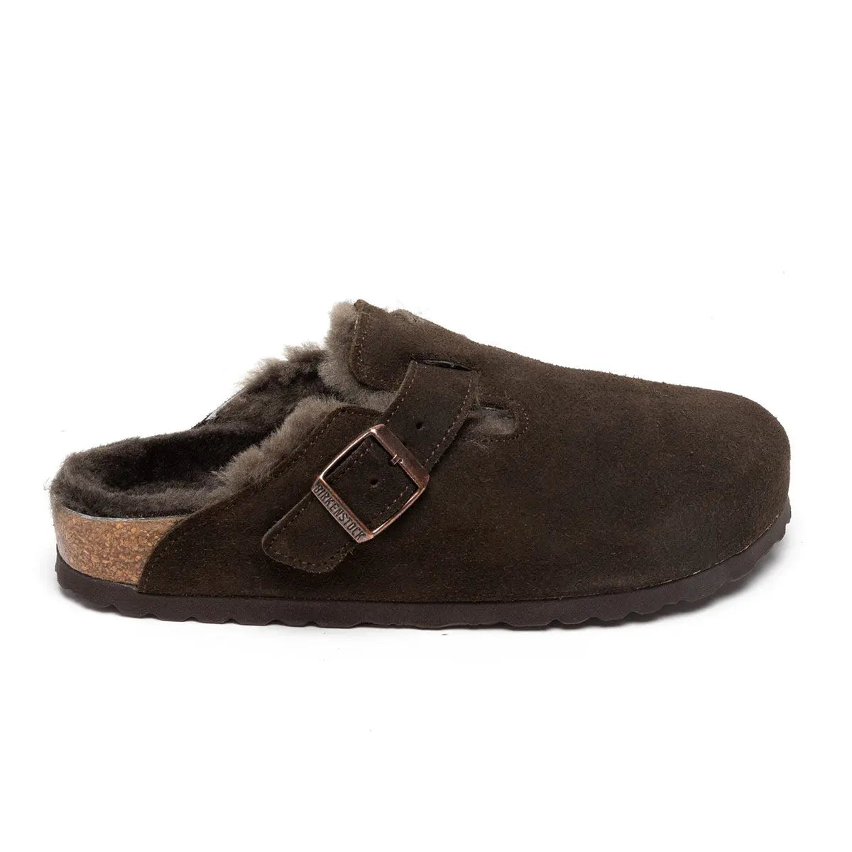 Birkenstock Boston Shearling Suede Leather Clogs