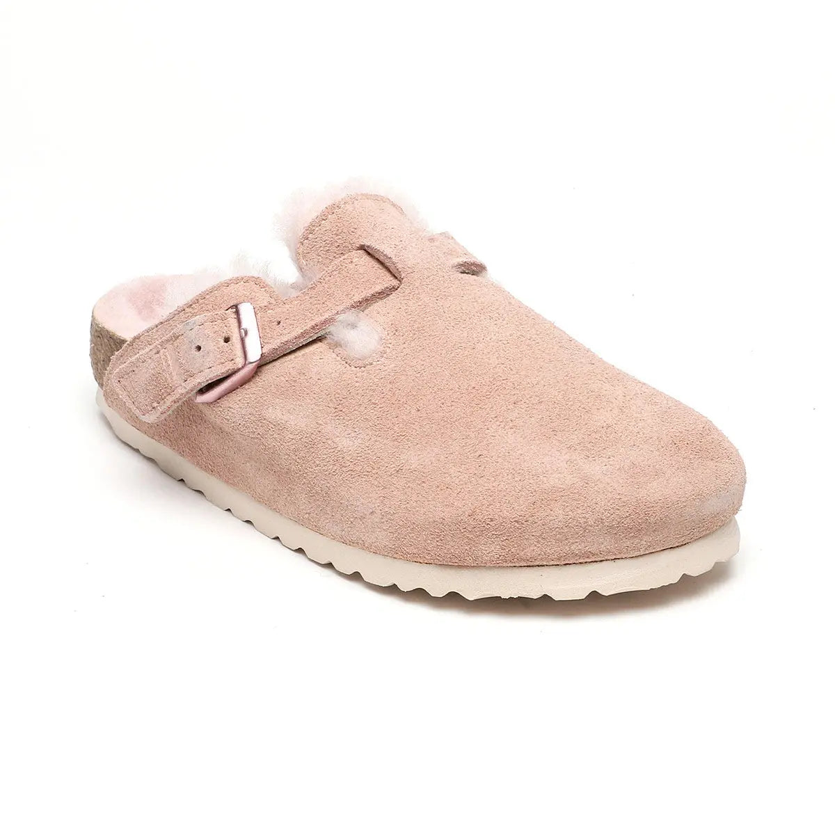 Birkenstock Boston Shearling Suede Leather Clogs