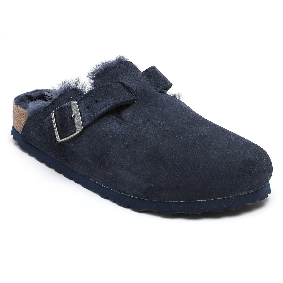 Birkenstock Boston Shearling Suede Leather Night Clogs