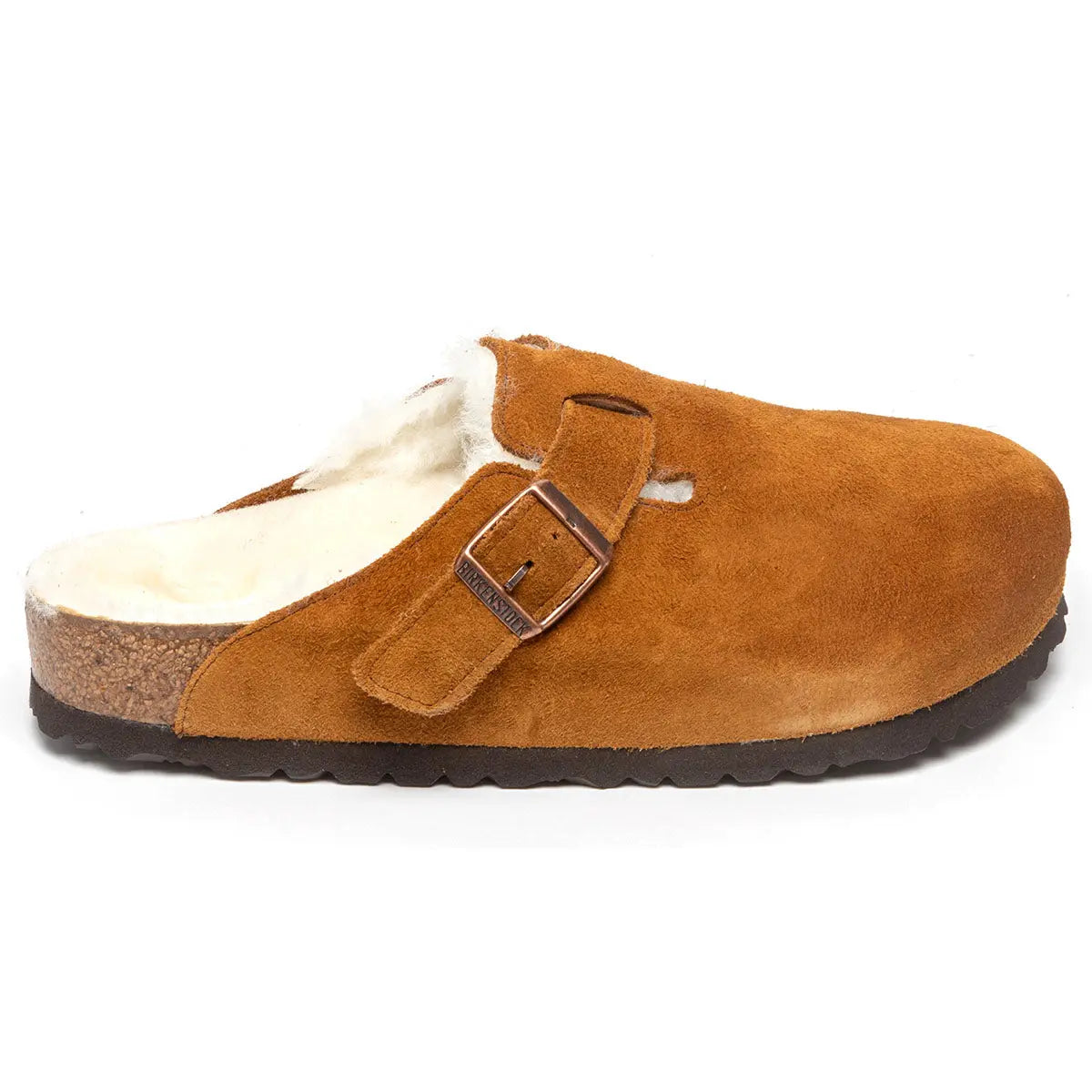 Birkenstock Boston Shearling Suede Leather Clogs