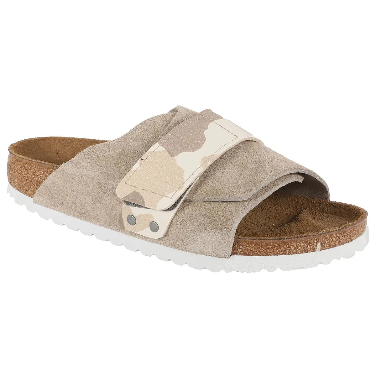 Birkenstock Kyoto Suede Leather/Birko-Flor Grey Taupe Sandals