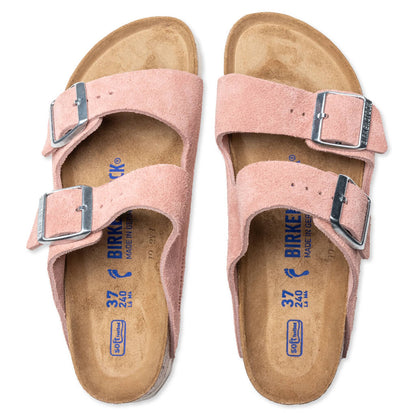Birkenstock Arizona Soft Footbed Suede Leather Pink Clay Sandals
