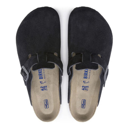 Birkenstock Boston Soft Footbed Suede Leather Clogs