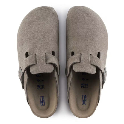 Birkenstock Boston Soft Footbed Suede Leather Clogs