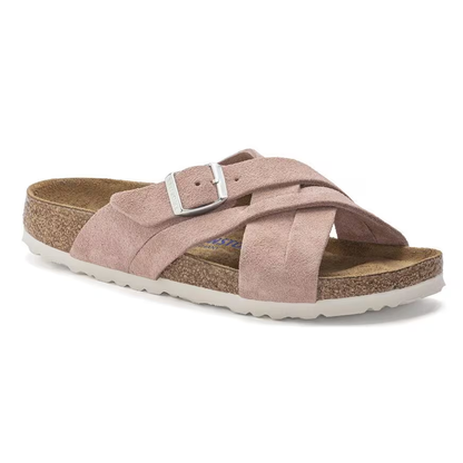 Birkenstock Lugano Soft Footbed Suede Sandals
