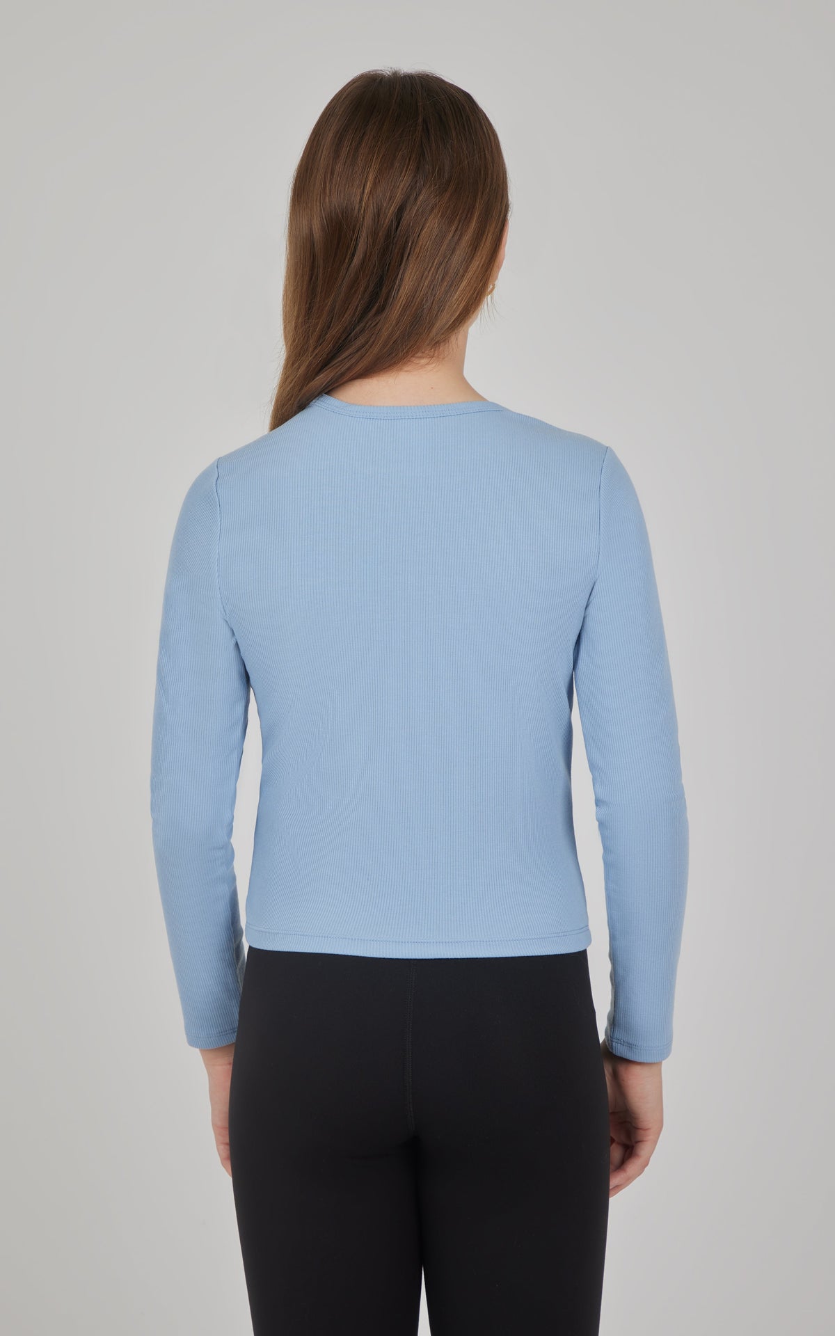 90 Degree by Reflex Girls 3 PK Ribbed Crew Neck Short Sleeve Shirt + Ribbed Crew Neck Long Sleeve Shirt