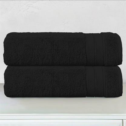 Elegant Comfort 2-Piece Turkish Cotton Three Line Popcorn Bath Towel Set, 27 x 54 inch